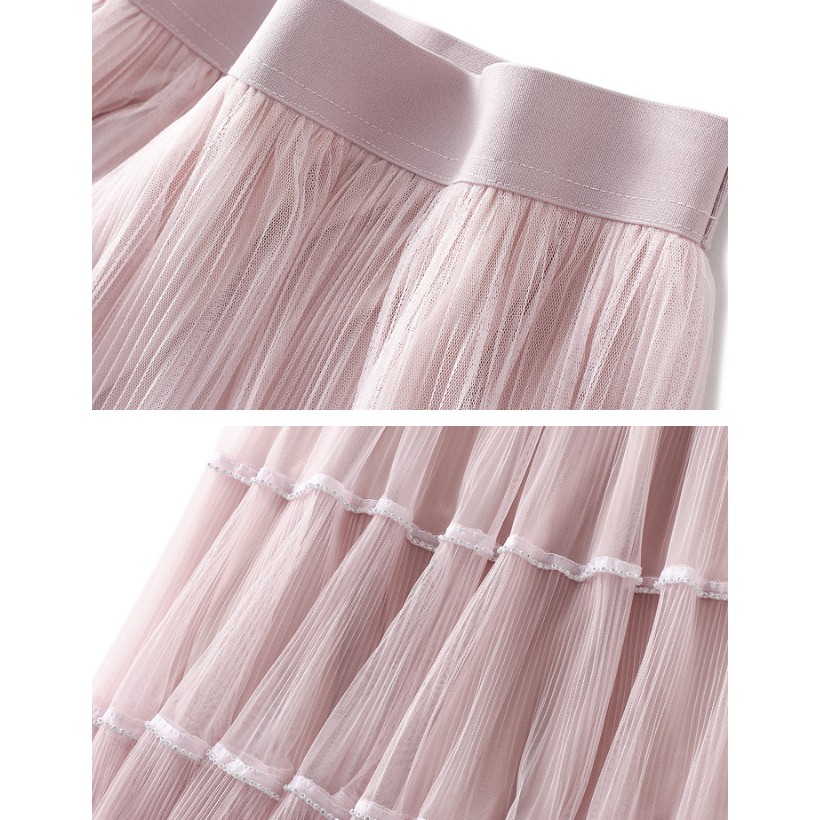Chân váy lưới 3 lớp trẻ trung free size VAY130