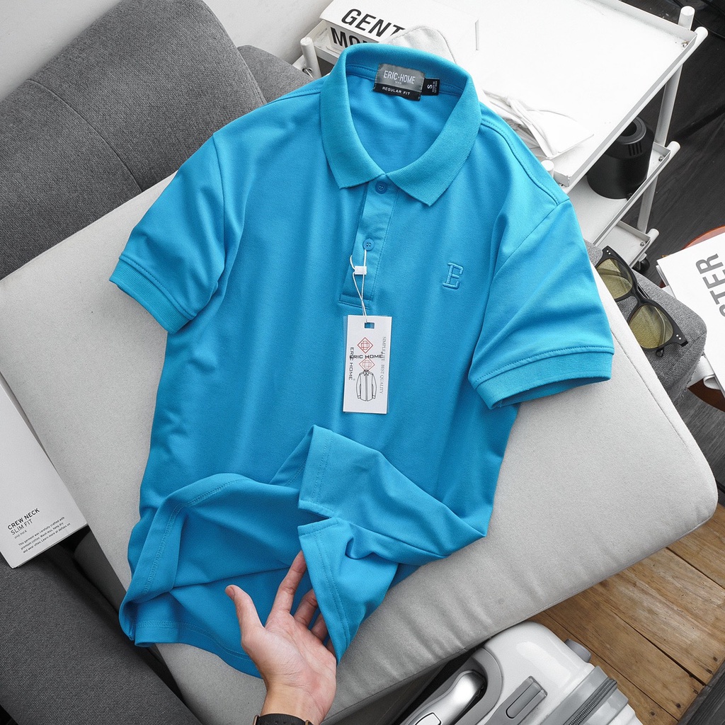 Áo thun POLO nam ngắn tay trơn ERIC HOME vải cá sấu cotton cao cấp sang trọng D365-TM24