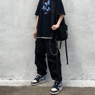 Quần Jogger Unisex nam nữ Kaki cao cấp - Quần Kaki Cargo Pants mềm nam nữ màu đen
