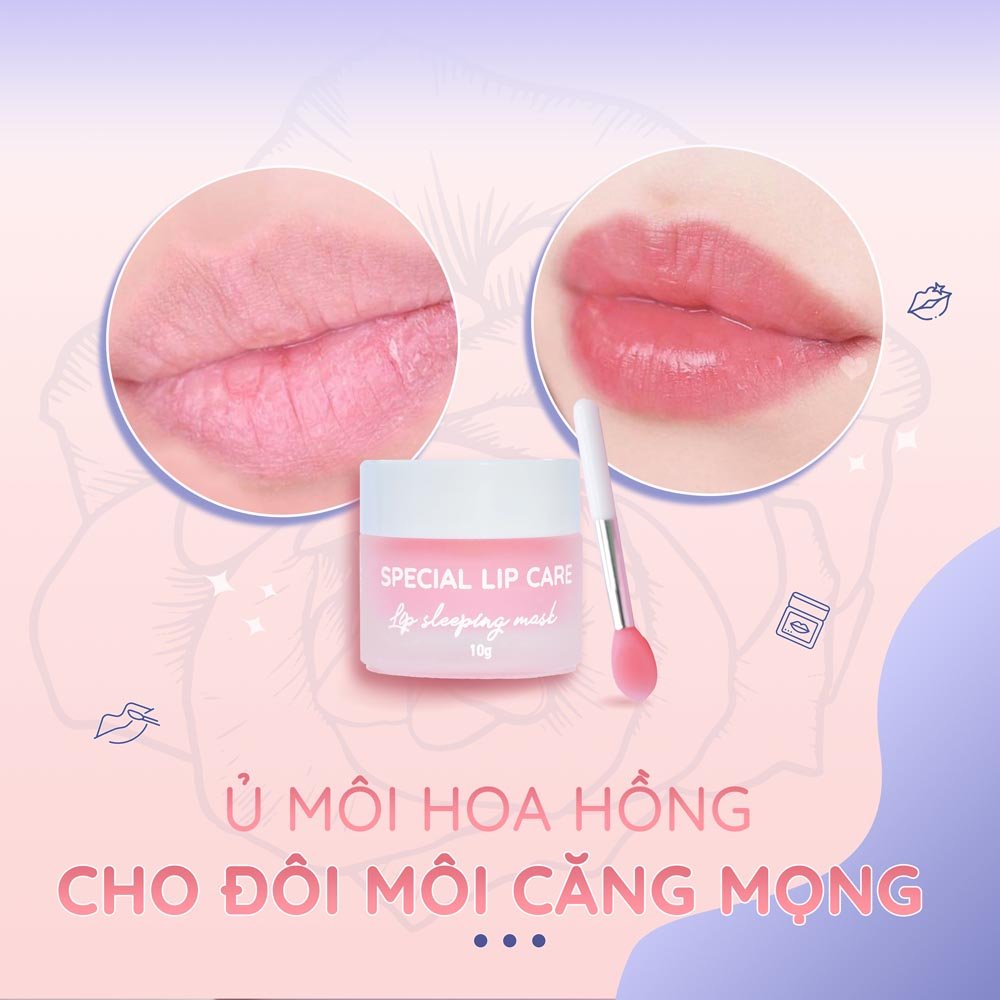 Mặt nạ ngủ ủ dưỡng môi cho bà bầu dưỡng hồng môi Special Lip Care GUO 10g