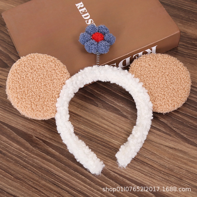 Băng Đô Cài Tóc Chống Trượt Thiết Kế Tai To Dễ Thương