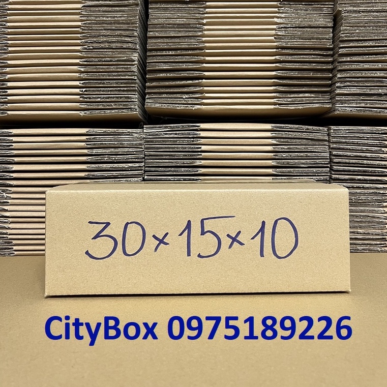 Set 10 hộp 30x15x10 hộp carton ship cod - 30x15x10 hộp đóng hàng