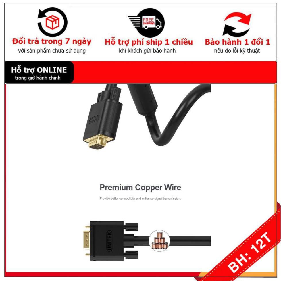 [BH12TH] 🎁 Cáp Vga UNITEK 1.5M/3M (YC 503G/504G)- Chính Hãng 100%, Bảo Hành 12 Tháng - 1 Đổi 1