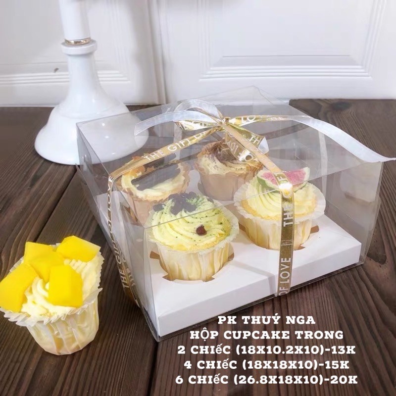 HỘP CUPCAKE TRONG