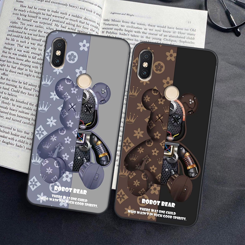 Ốp lưng Xiaomi REDMI S2 in hình Gấu nâu - hồng, Gấu Be@rick  cực CUTE, DỄ THƯƠNG