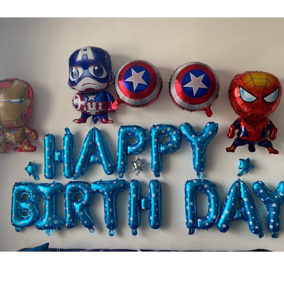 Set bong bóng phụ kiện trang trí sinh nhật cho bé trai bé gái 35-40cm - BOBABO