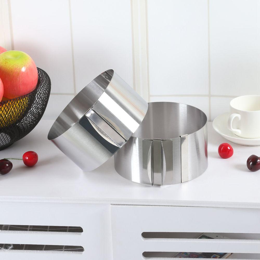 Khuôn Cắt Bánh Hình Tròn Chất Liệu Inox Bền Bỉ Kích Thước 6-12 Inch