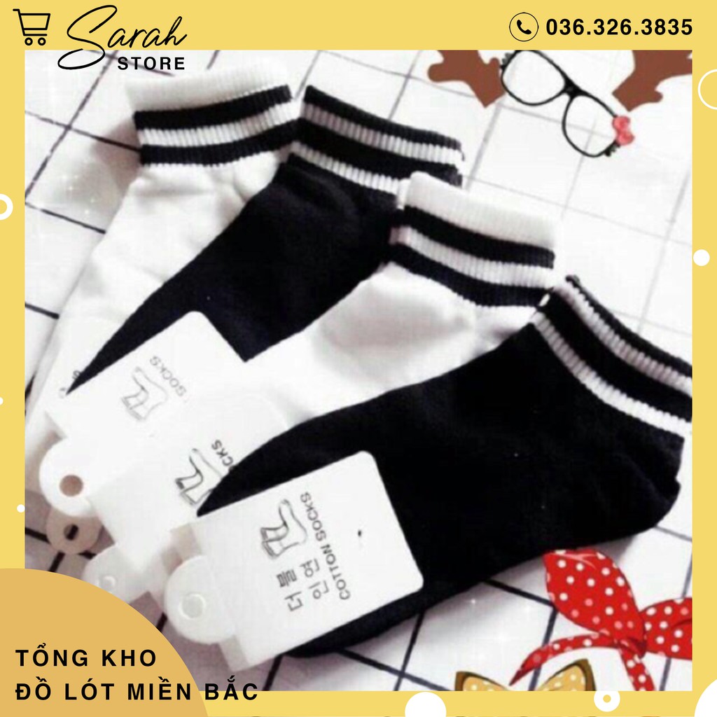 Set 10 Đôi Tất Kẻ Hàn Quốc