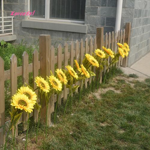 1 Hàng Rào Hoa Hướng Dương Nhân Tạo Trang Trí