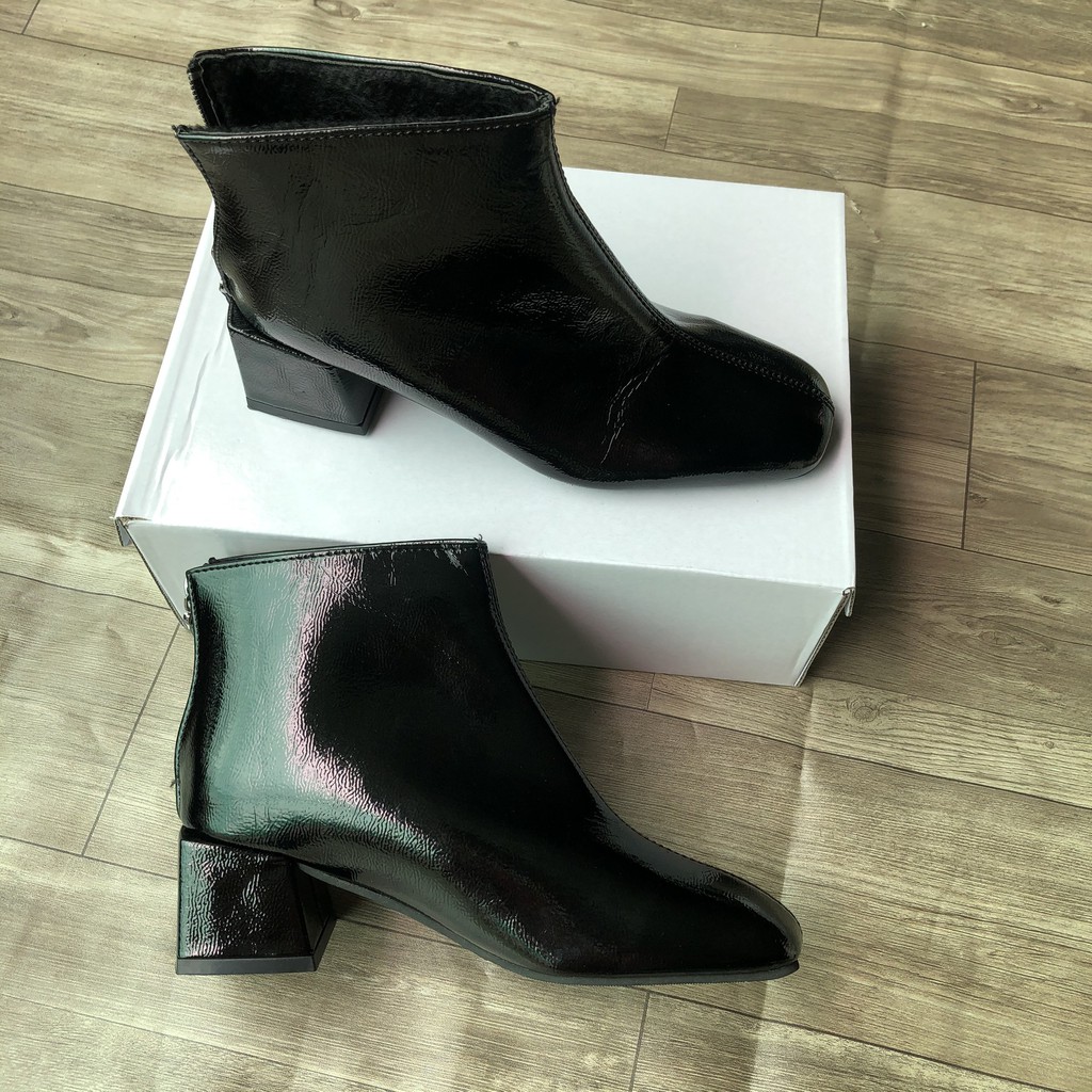 Boot Da Bóng Gót Vuông Khóa Sau F4.M1001 (Fullbox) | BigBuy360 - bigbuy360.vn