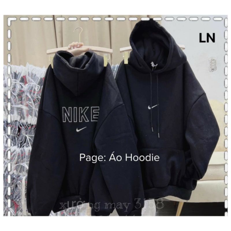 Áo hoodie mũ 2lớp from thụng tay bồng ,mẫu in 2mặt unisex