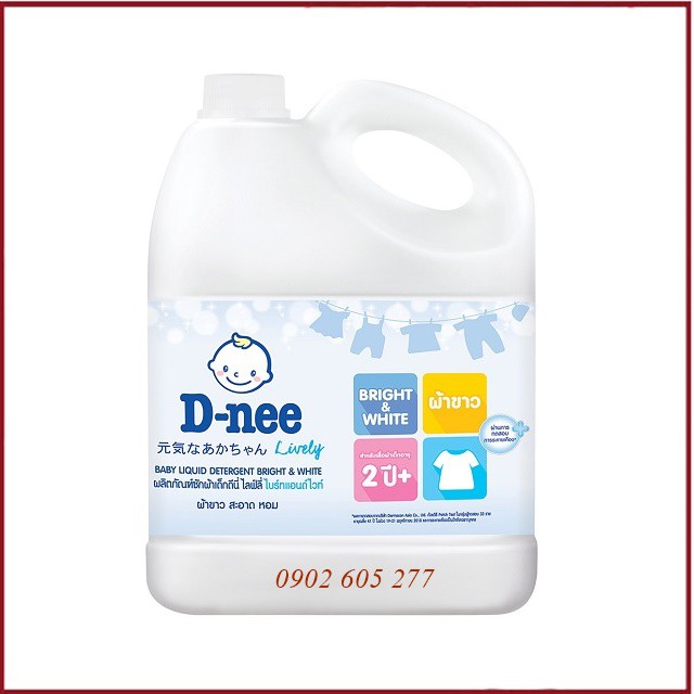 [hàng chính hãng] Nước giặt quần áo trẻ em Dnee Thái Lan 3000ml HÀNG LOẠI I