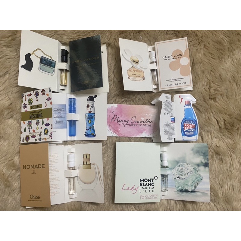 vial nước hoa nữ các hãng Marc Jacobs/Moschino/Chloe/Mont Blanc 1-2ml