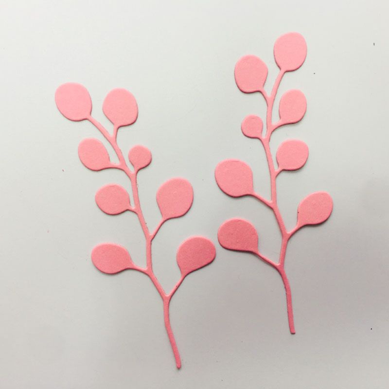 Khuôn Cắt Thẻ Trang Trí album Hình Lá Cây Bằng Kim Loại diy