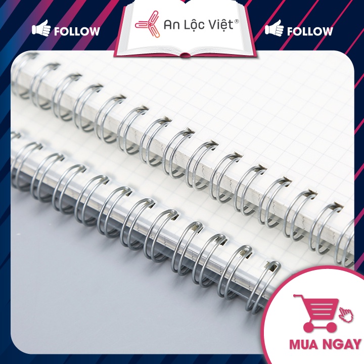 Sổ Lò Xo 160 Trang, Sổ Ghi Chép Còng B5 Bìa Nhựa Trong Suốt