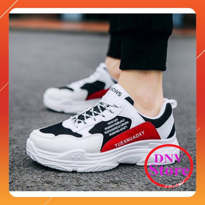 Giày sneaker nam YUEXNUADXY mẫu hottrend 2019 - Đen - Đỏ