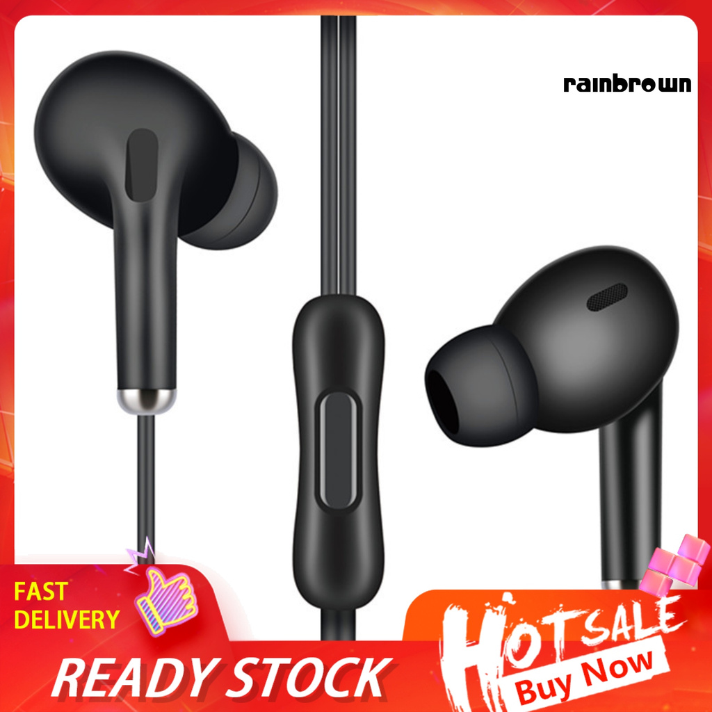 /REJ/ Universal Wired Dynamic Semi-in-ear Headset Earphone Heavy Bass Stereo Headphone