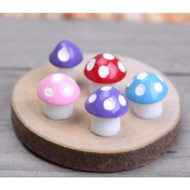 Nấm Mini - phụ kiện tiểu cảnh sen đá terrarium