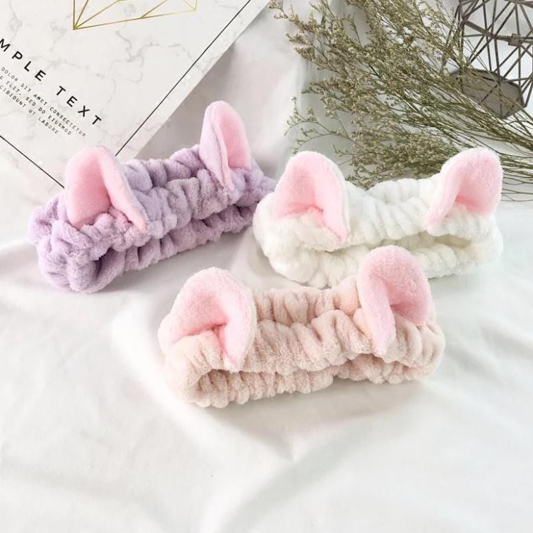 Phụ kiện tóc băng đô turban tai mèo 3D dễ thương  (Giao màu ngẫu nhiên)