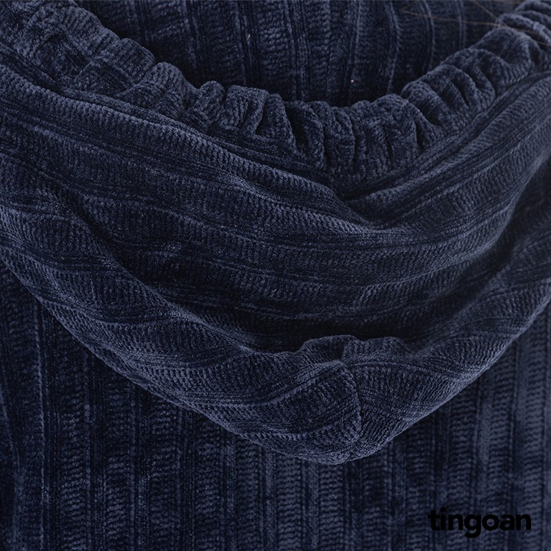 Áo hoodie len nhung tăm mũ sun navi tingoan SOFIA HODDIE/NV ( có túi bụng) | BigBuy360 - bigbuy360.vn