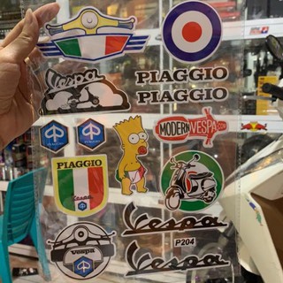 Tem dán itally , khiên mẫu Vespa