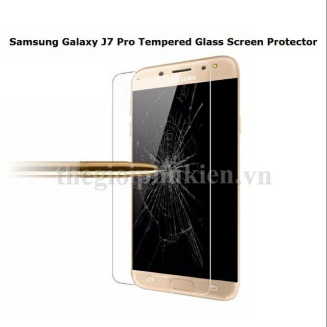 Bộ 3 kính cường lực samsung galaxy j7 pro chống vỡ , chống xước màn hình