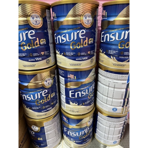 Sữa bột Ensure Gold Abbott (HMB) 850g vani ( date 4/2024)