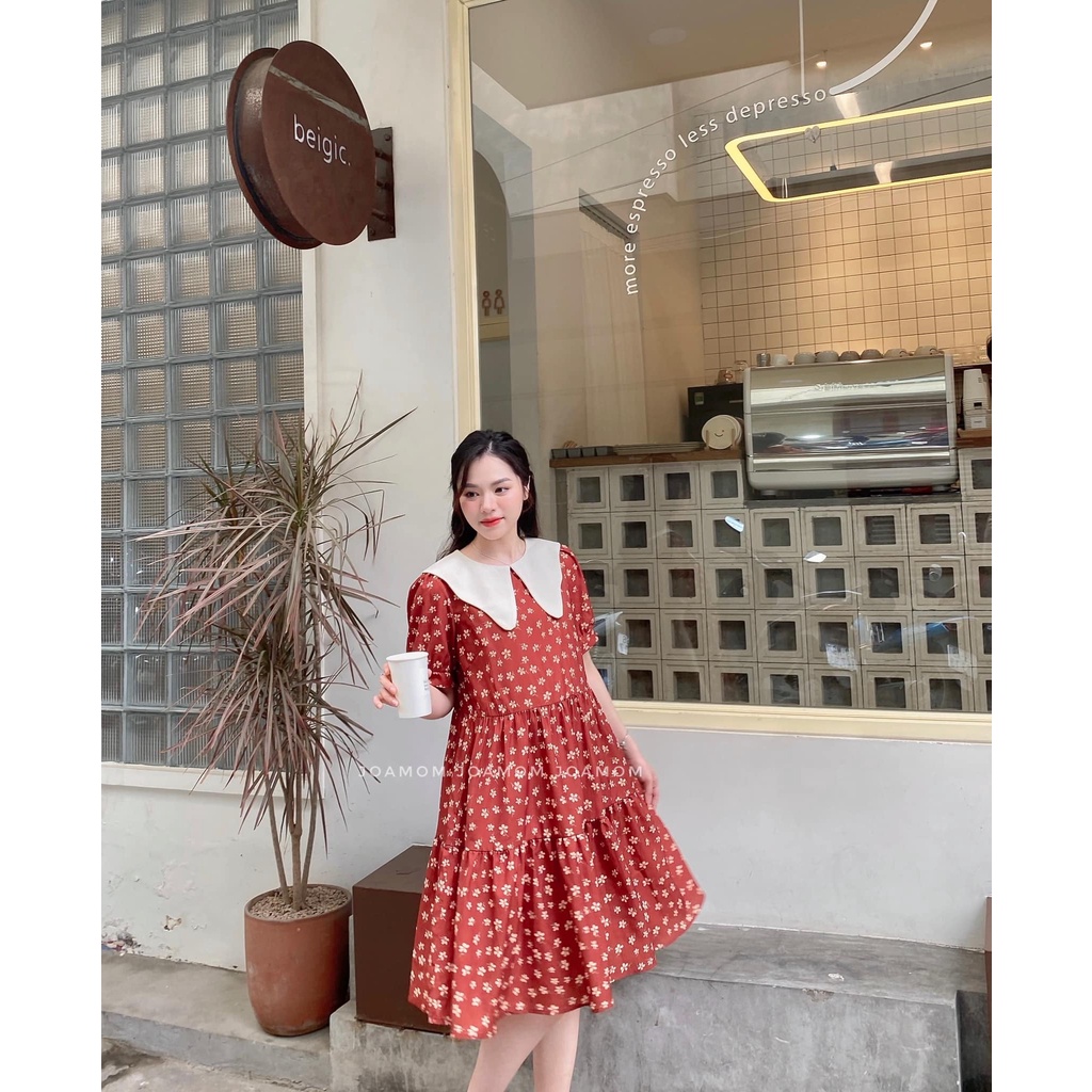 Váy đầm hoa nhí baby doll cách điệu phù hợp đi chơi đi du lịch V201