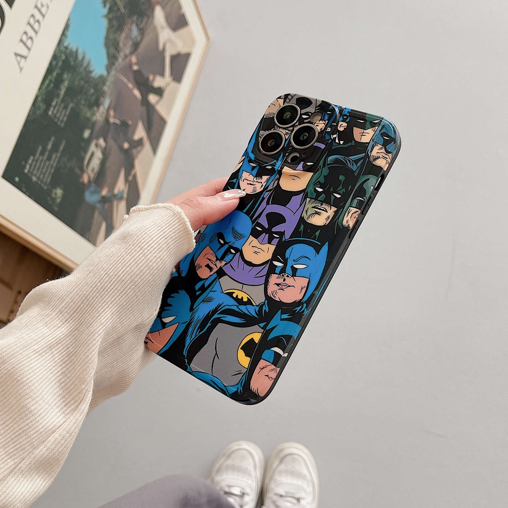 Ốp Điện Thoại Họa Tiết Marvel Batman Cho iPhone13Pro iP12Pro XS iPhone11 12Promax 13Promax 11 12 13 7P