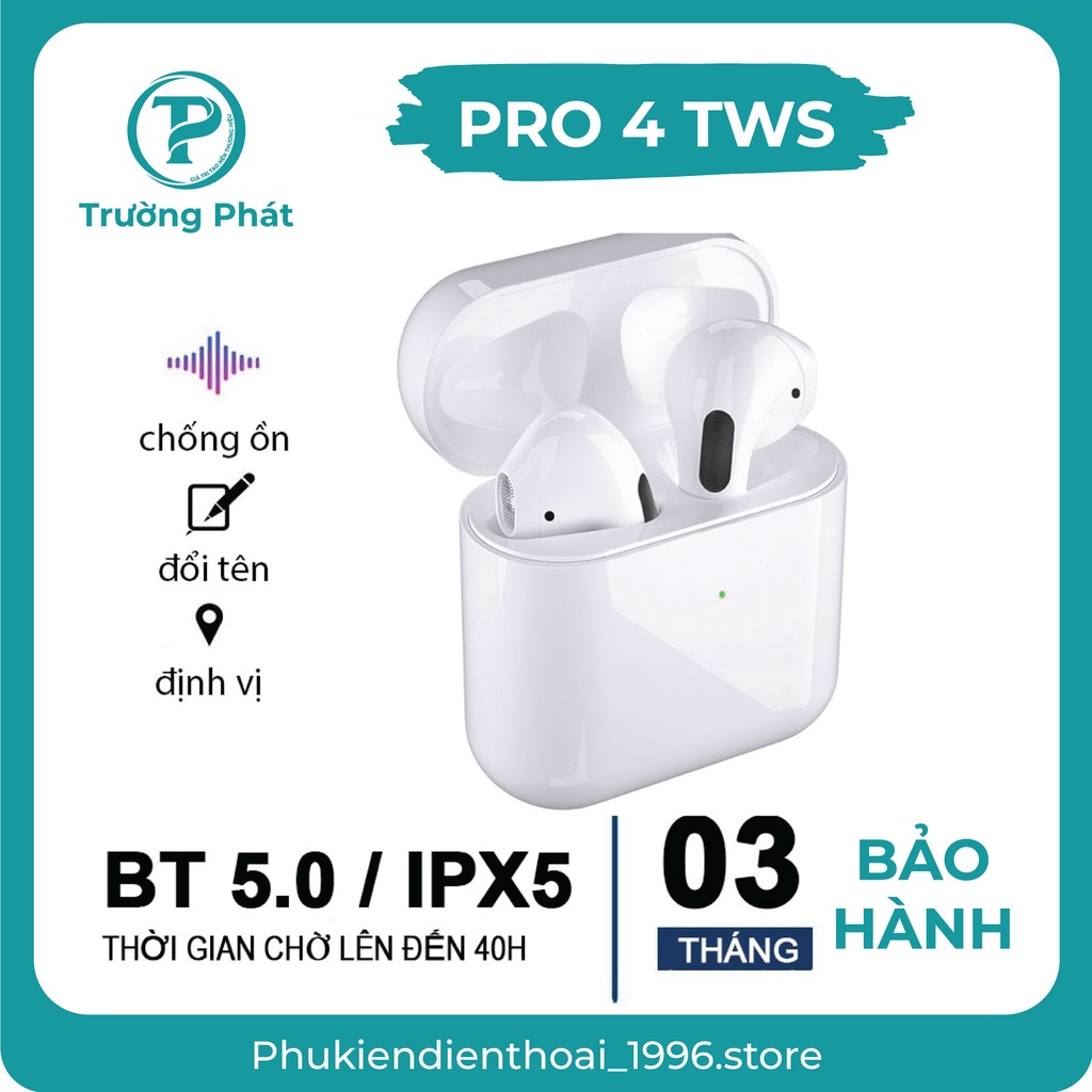 Tai nghe Bluetooth, tai nghe không dây, tai nghe bluetooth pro 4 tích hợp micro cho IPhone/Android