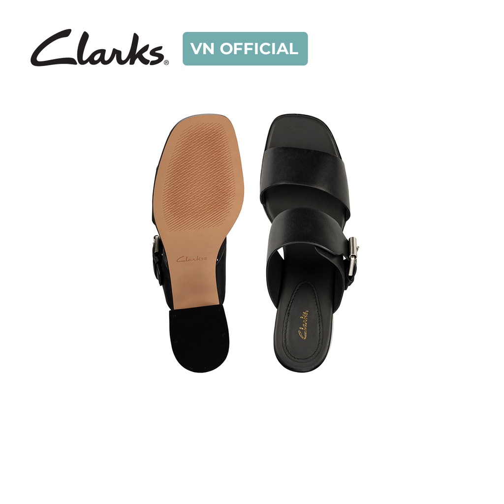 Giày Xăng Đan Da Nữ CLARKS Landra35 Mule màu đen