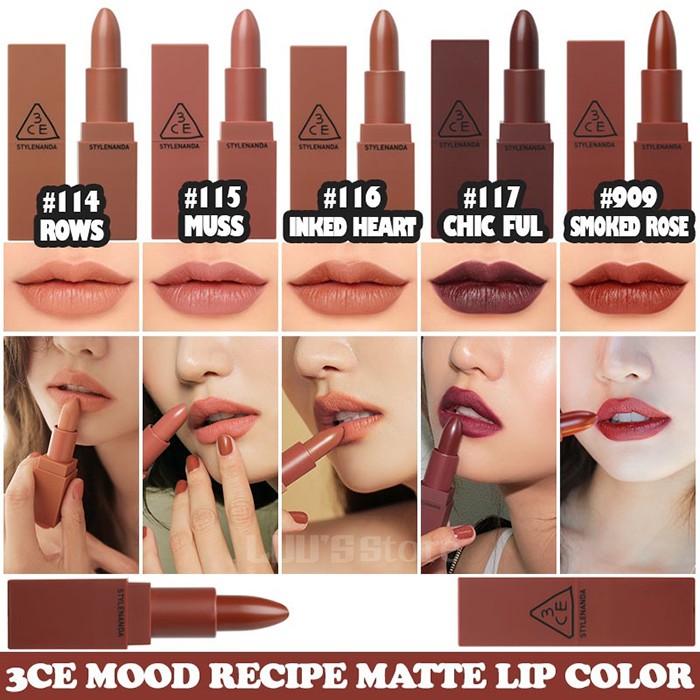 Set Mini Son 3CE Mood Recipe Lip Color Mini Kit