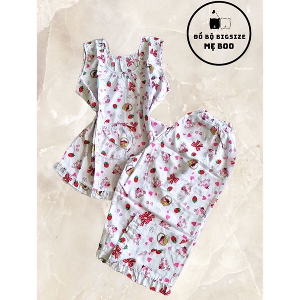 Đồ bộ tole [Bigsize 75-90kg] sát nách quần lửng,2da cao cấp loại 1 | BigBuy360 - bigbuy360.vn