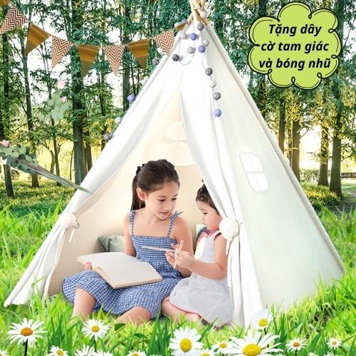 Lều vải cho bé chơi và ngủ trong nhà, lều cắm trại tam giác làm phụ kiện chụp ảnh Mumbaby 21
