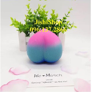 ( ĐX ) Squishy TRÁI ĐÀO TO BỰ màu xanh galaxy- thegioidochoi127 -6280