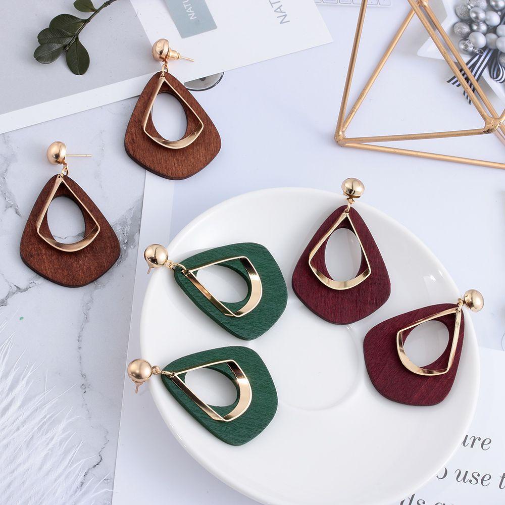 Bông Tai Bằng Gỗ Phong Cách Vintage Dành Cho Nữ