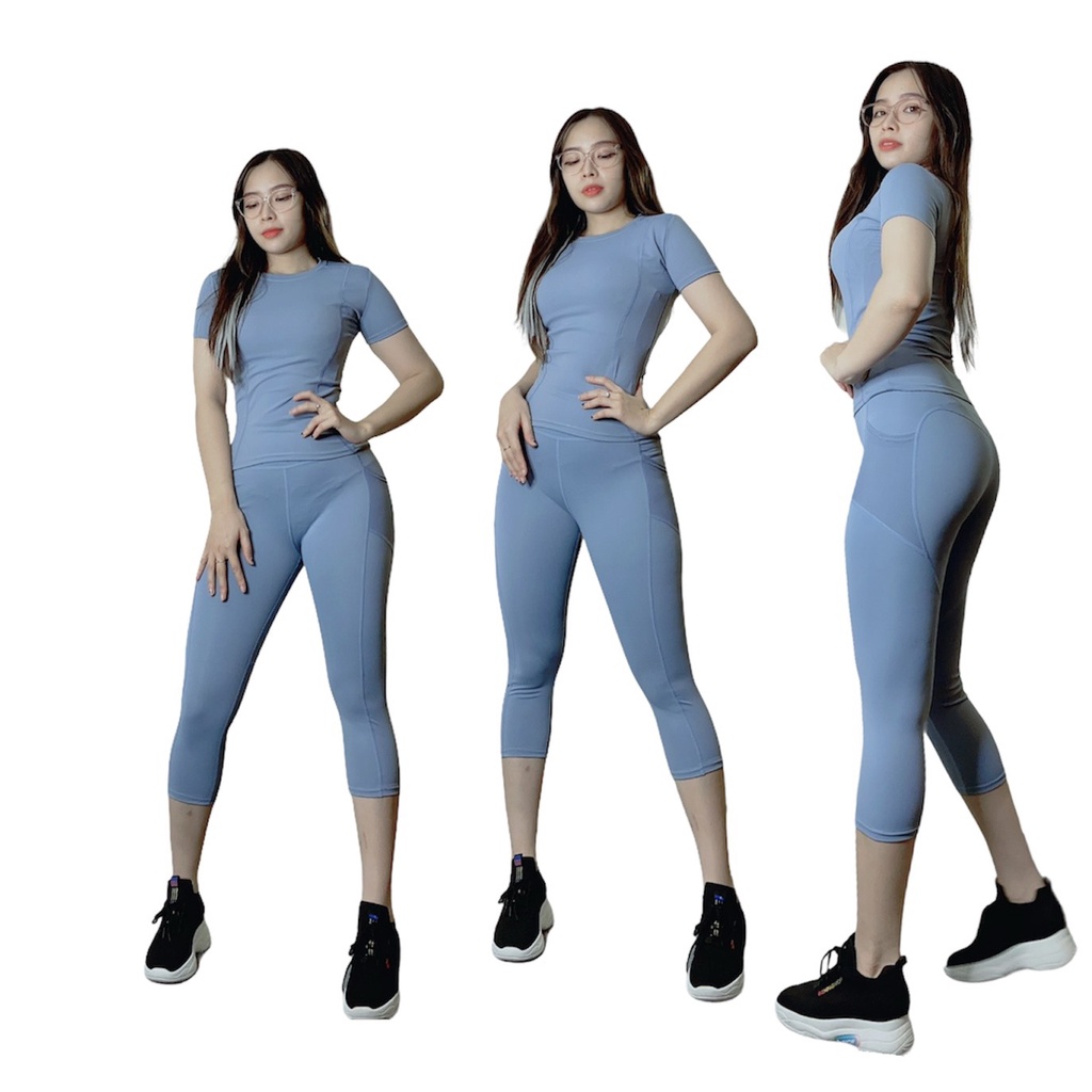 Đồ Tập Gym Nữ Áo Tập Yoga, Thể Thao, Áo Thun Spandex ngắn tay cao cấp AP802