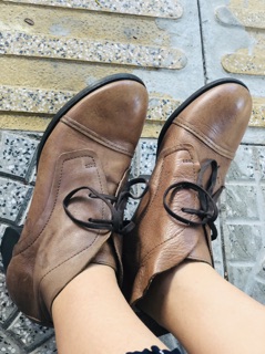 Giày bốt da thật hiệu Ý vintage