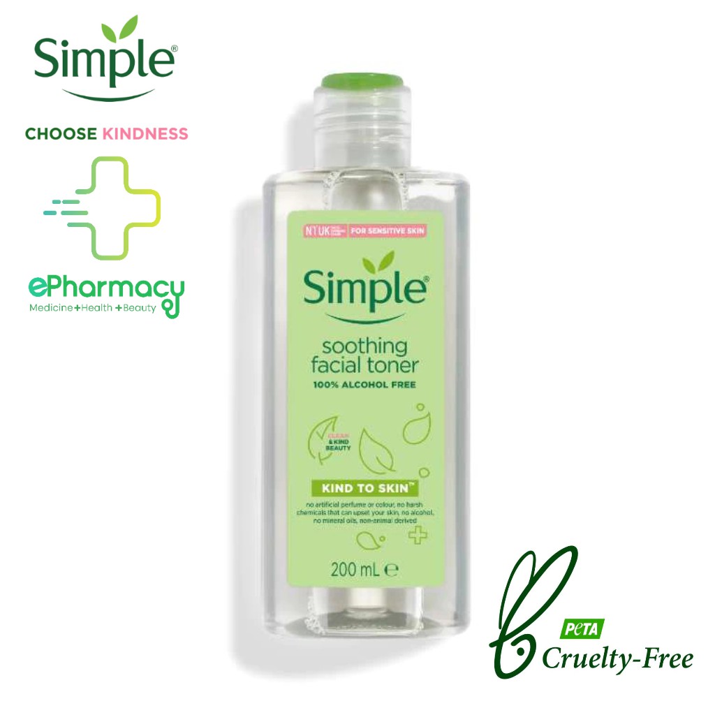 Simple Toner Kind to Skin Soothing Facial - Nước hoa hồng Simple Toner cho da nhạy cảm 200ml