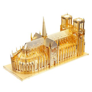 Bộ mô hình lắp ráp tòa nhà dame Paris 3D bằng kim loại
