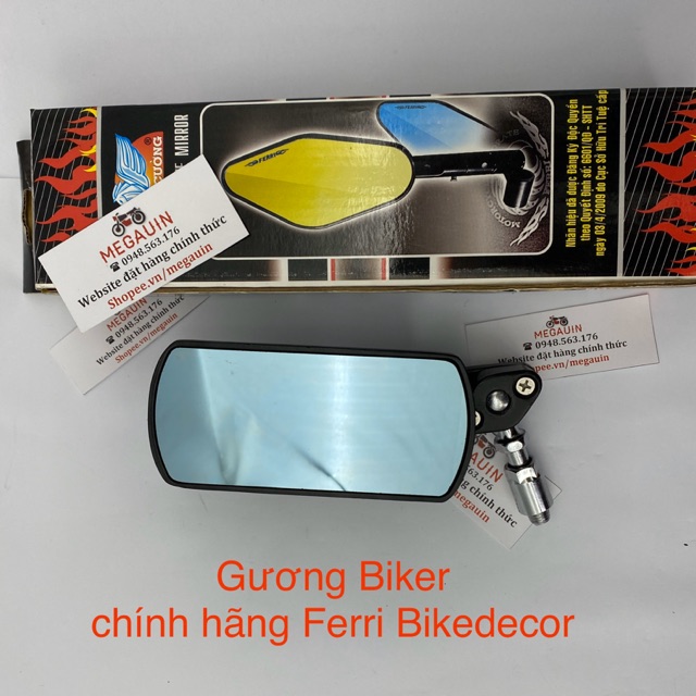 Gương kính chiếu hậu xe máy Biker B10-L10 chính hãng Ferri Bikedecor