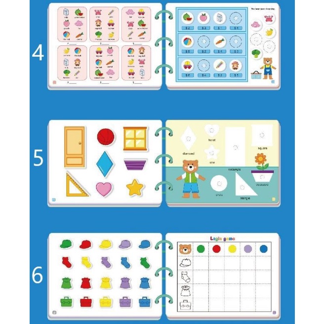 Học liệu bóc dán Montessori 17 chủ đề sách bóc dán thông minh loại cao cấp