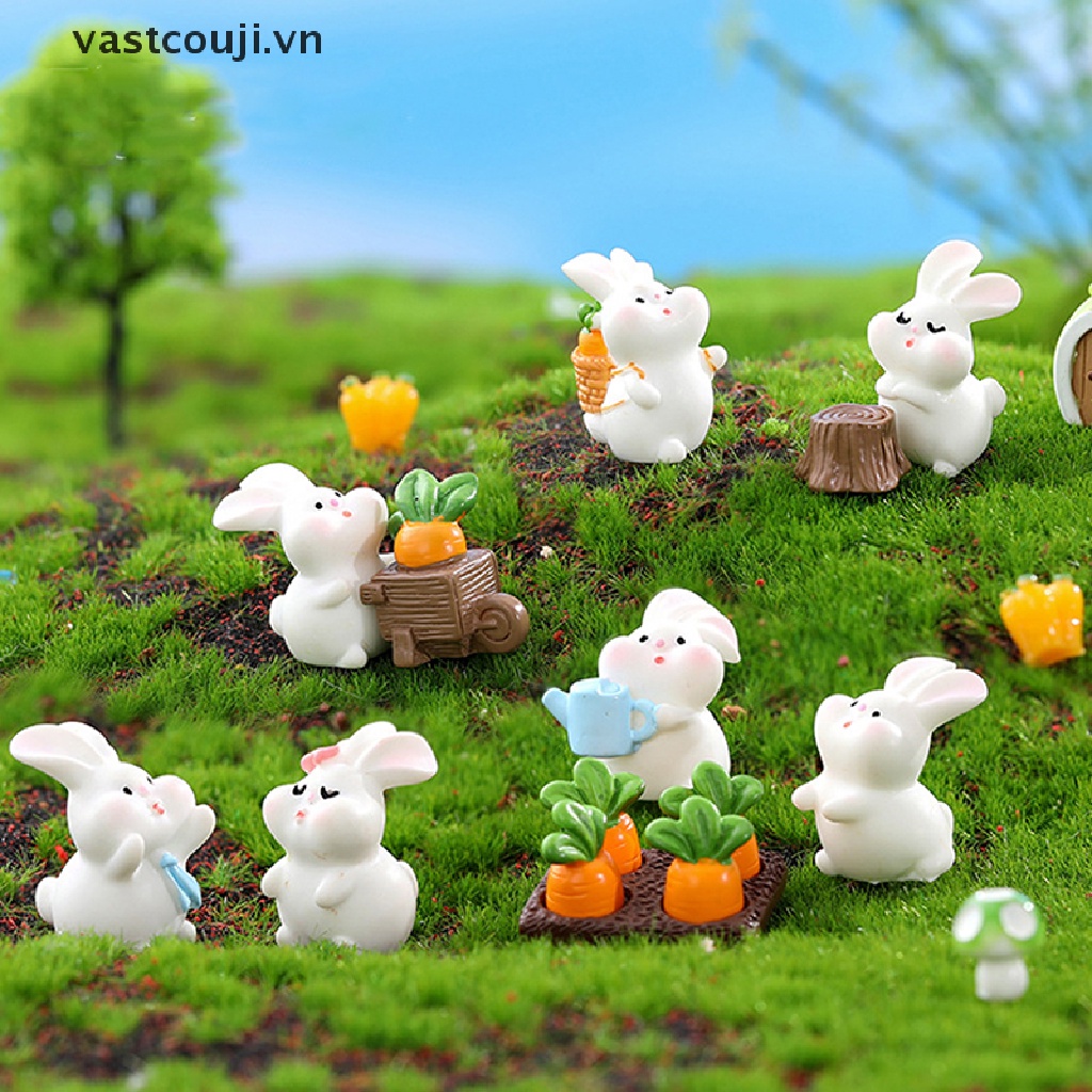 Mô Hình Cà Rốt Thỏ VASTJI Trang Trí Tiểu Cảnh
