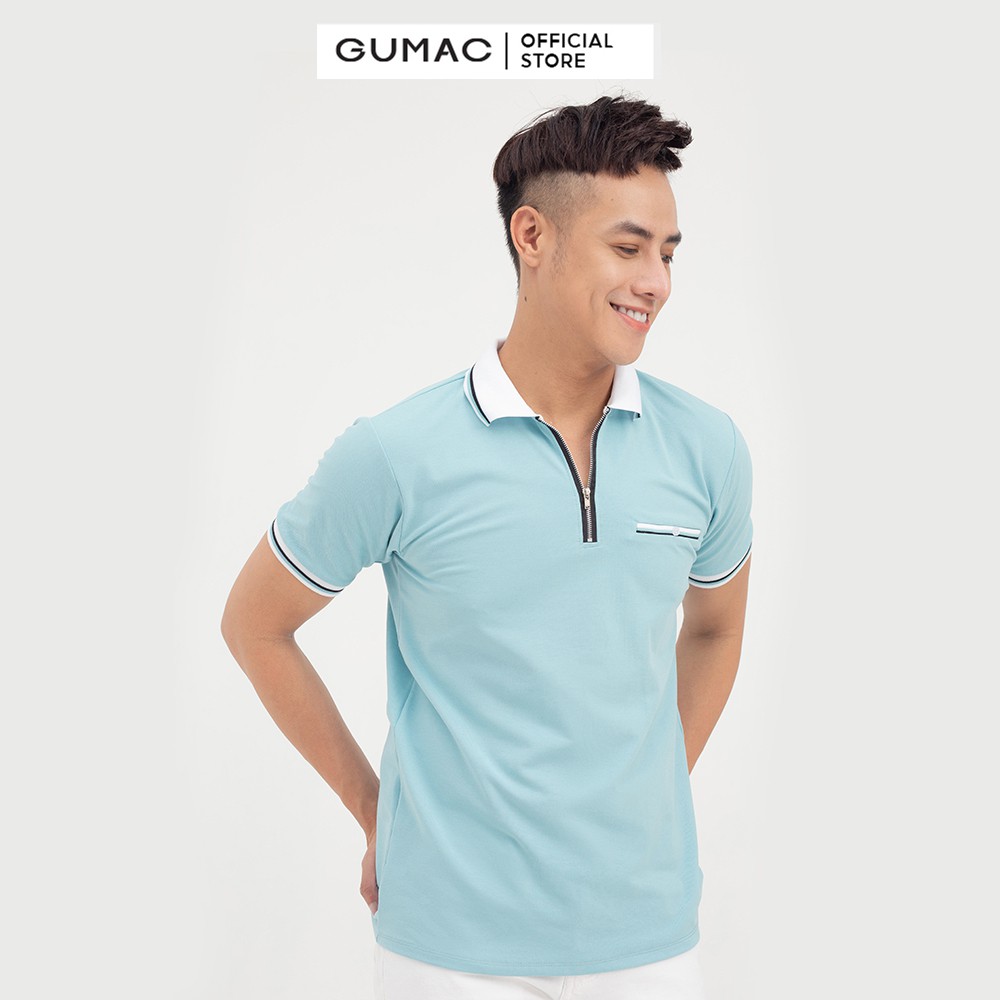 [Mã WABRGD12 giảm 10% đơn 250K] Áo thun polo nam phối túi GUMAC phom dáng lịch lãm ATNB704 | BigBuy360 - bigbuy360.vn