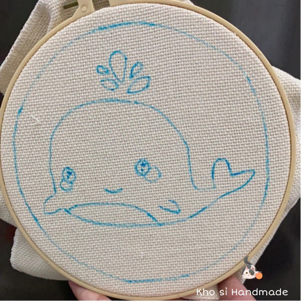 Bút viết trên vải tan ngay trong nước - Thêu, đan len xù (Màu xanh)