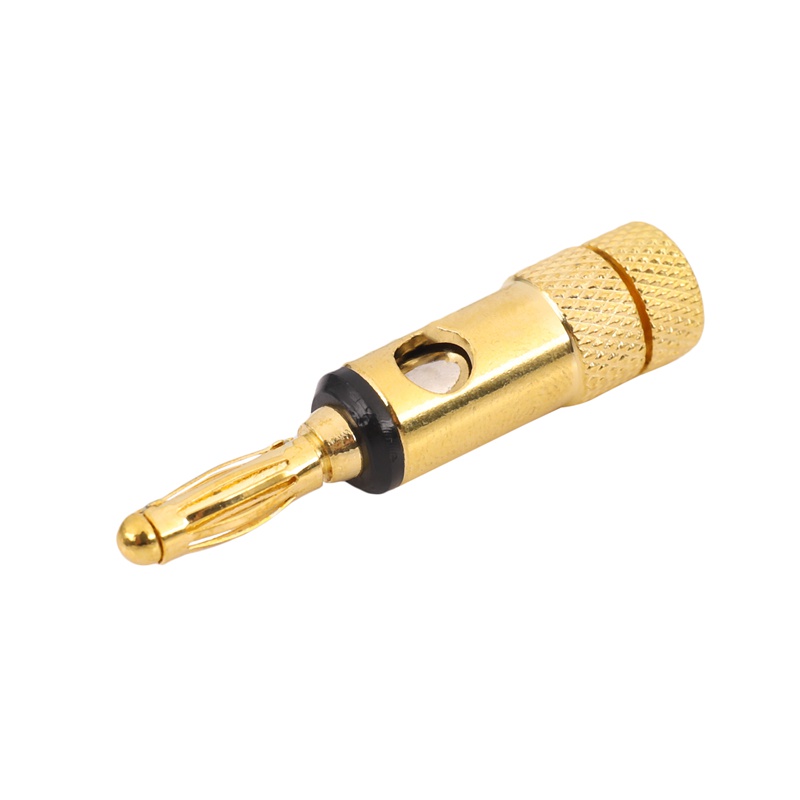 Set 4 Đầu Cắm Bắp Chuối Mạ Vàng 2 Đỏ / Đen 4mm LL68-4BP1