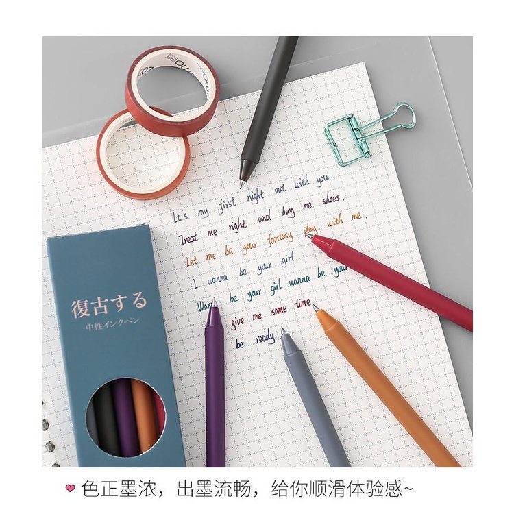 Bút mực gel dễ thương độc đáo phong cách Trung Hoa cổ điển nhiều màu