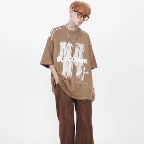 Áo Thun Tay Ngắn Cổ Tròn In Chữ Phong Cách Hàn Quốc Thời Trang Cho Nam