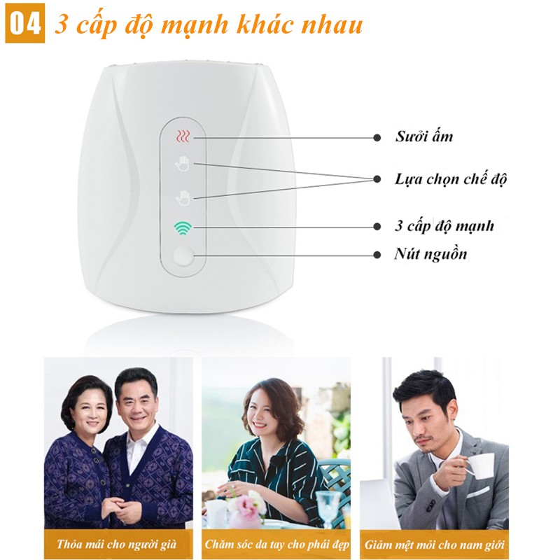 Máy massage tay hàng xịn sò, giúp xoa bóp làm dịu các vấn đề về tay đồng thời giúp bạn có 1 bàn tay mềm mịn đầy sức sống