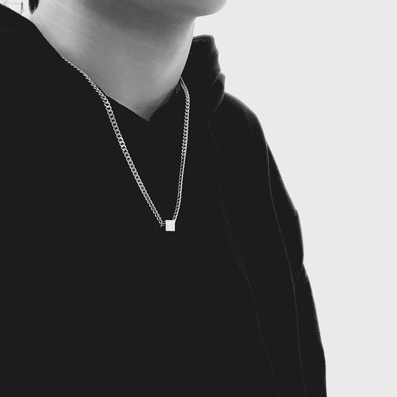 Vòng cổ kiểu dáng hình học phong cách hiphop Hàn Quốc